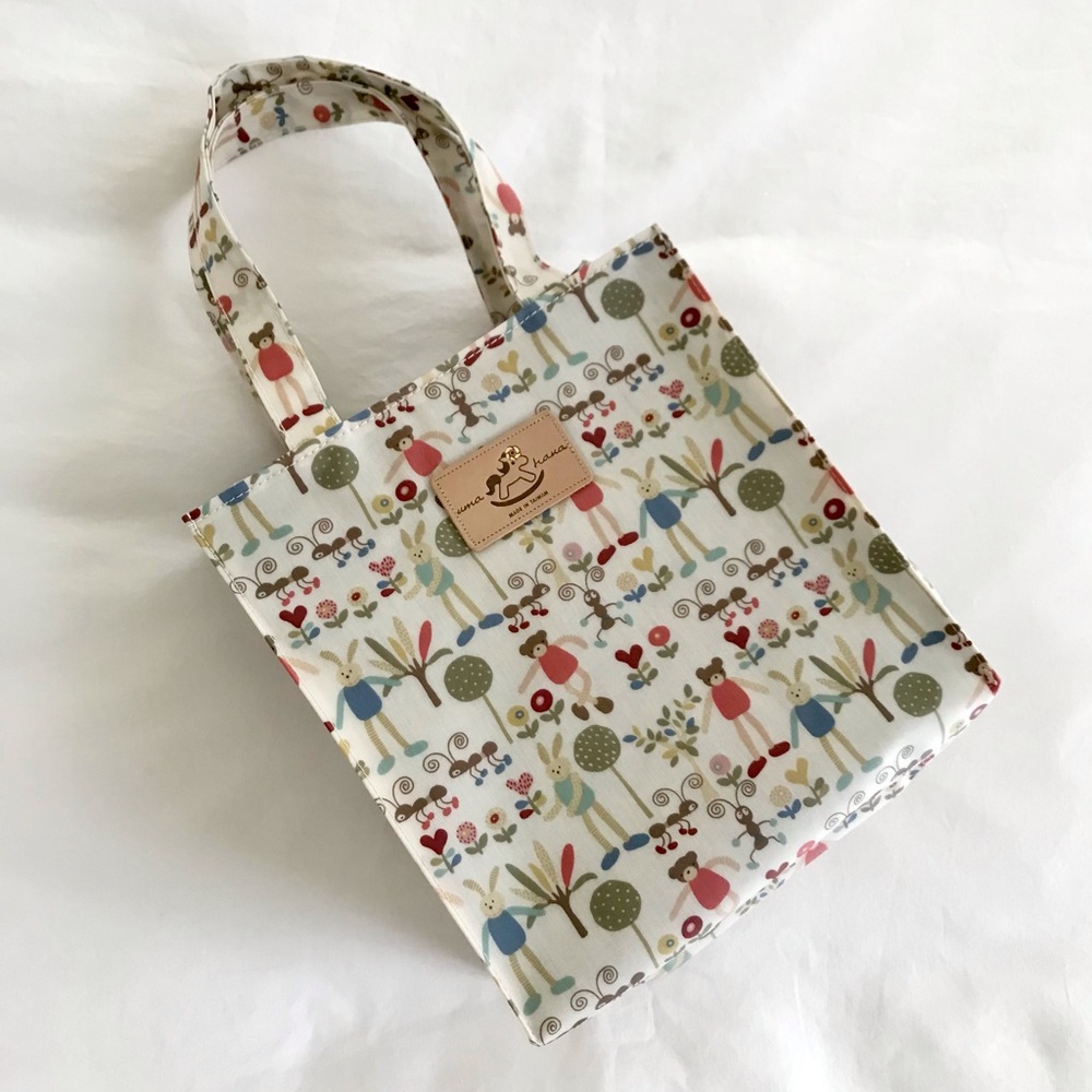 🆕 UMA HANA Sweet Bunny Bear Waterproof Lunch Tote Book Bag